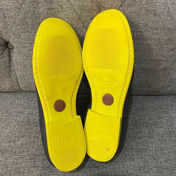 CAMPER Navy Blue Yellow Leather Loafers Men’s Size 45 main image 8